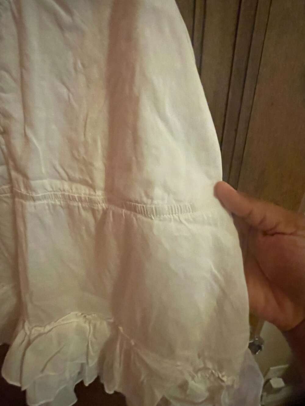 Beautiful White Delia's All Cotton Frilly Summer Baby Doll Style Top!! Women's L - Picture 15 of 16